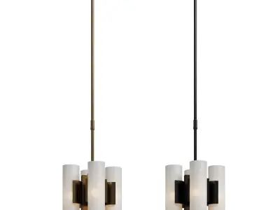 Unique Suspension pendant light Low-poly 3D model