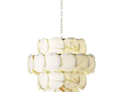 LINKORI Natural Alabaster Chandelier 3D model