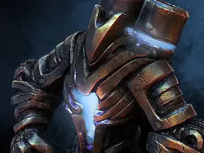 Armored Golem Low-poly 3D model