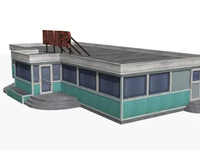 old dining  Low-poly 3D model