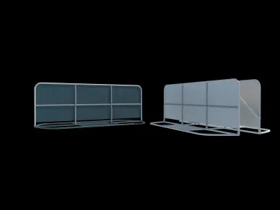 road barrier Low-poly 3D model