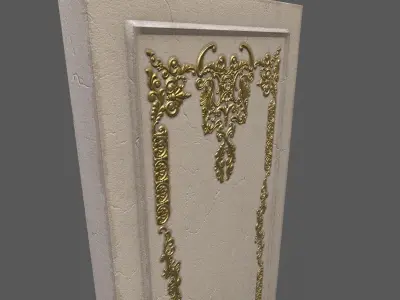 Old Victorian Wall Low-poly 3D model
