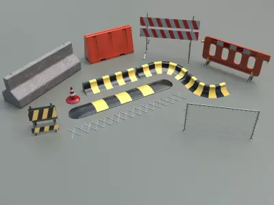 Roadblock Collection 01 3D model