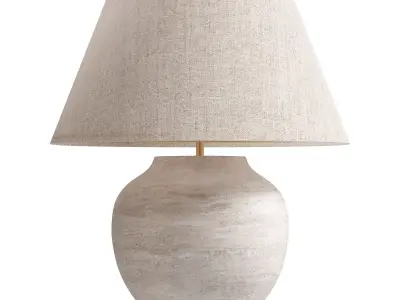 LARGE AGED CERAMIC TABLE LAMP 3D model