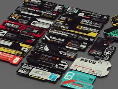 Epic Cyberpunk Decals Vol 3 Texture