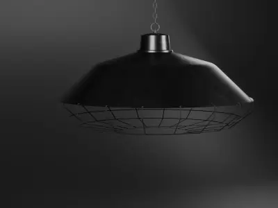 Industrial Ceiling Lamp - 2k textures 3D model