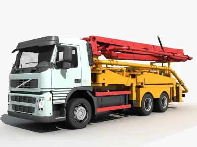 Collection Cement Mixer Concrete pumper 3D model