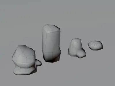 Stylized Low-Poly Rocks Pack - Game Ready Assets  Low-poly 3D model