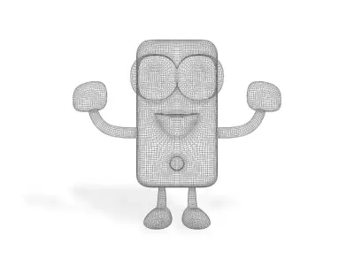 3D Cartoon character t stylized usb 3D model