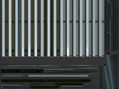 Street bench low poly pbr game ready Low-poly 3D model 3