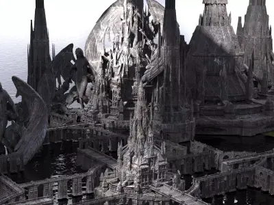 Mistress of evil castle Halls 3D model