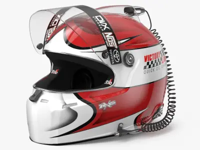  NASCAR Driver Helmet Red 