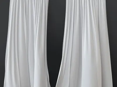 Curtain in the wind  4 3D model