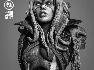 B3DSERK She Spawn Portrait Bust  3D print model