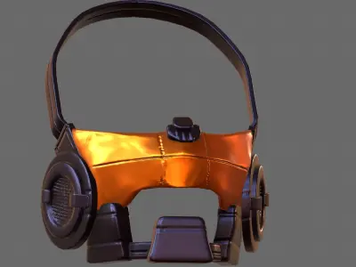 Gas mask helmet 3d model scifi Low-poly  Low-poly 3D model 316