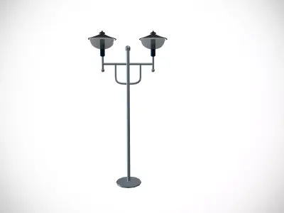 Garden Light Pole Low-poly 3D model