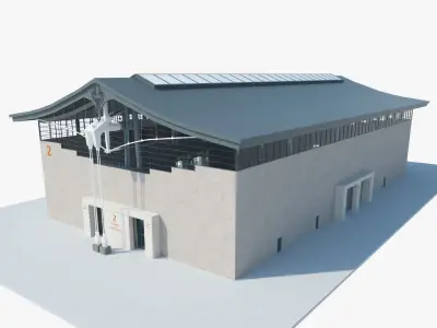 Exhibition Hall model 6 3D model