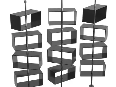 Domino Column Bookcase 3D model