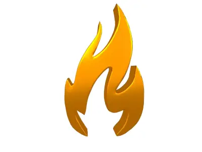 Fire Symbol v3 011 Low-poly 3D model