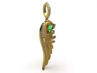 stl 3dm JP0324 Pendant a Wing of Light and Beauty jp0324 3D print model