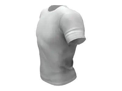 Mens Casual T-shirt Low-poly 3D model