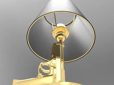 Bedside Gun Lamp 3D model