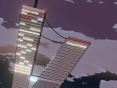 V TOWER Villains lair 3D model