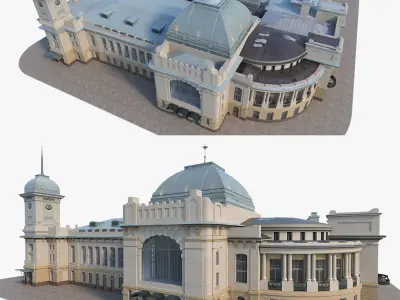 Vitebsk railway station in Sankt Peterburg 3D model