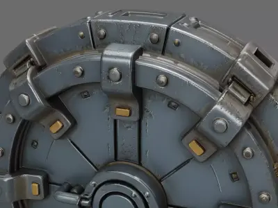 Futuristic Underground Hatch 3D model