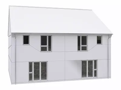 Neighborhood Houses P19 Low-poly 3D model