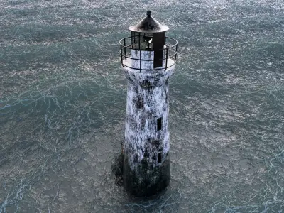 Old Lighthouse Low-poly 3D model