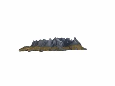 3d Render Mountain Range Barrier Is A Natural Wall 3D model
