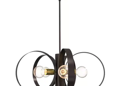Bronze Chandelier 46425-07 by Livex Lighting 3D model