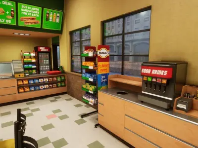 Fast Food Restaurant Chain - Sandwich Low-poly 3D model