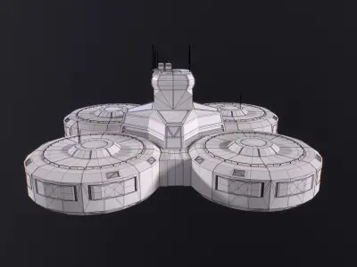 Planetary Storage Module Low-poly 3D model