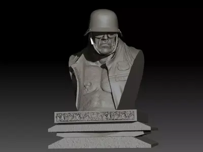  Zombie Biker High Poly for 3d Print 3D print model