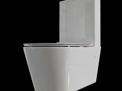 Bathroom Commode Low-poly 3D model