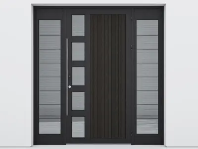 Aluminium door 68 3D model
