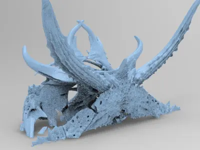 Alien Dragon God Bone Structure 12  3D model
