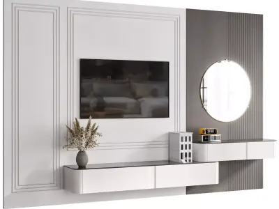 TV WALL NO50 A 3D model