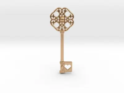 Heart Key 3D print model