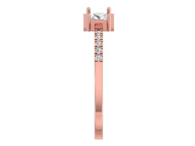 Open End Light Weight Baguette Princess stone Band Ring 3D print model