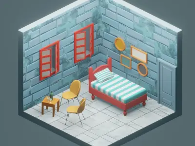 3D Bedroom 3D model