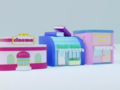 low poly 3d model gaming Low-poly 3D model