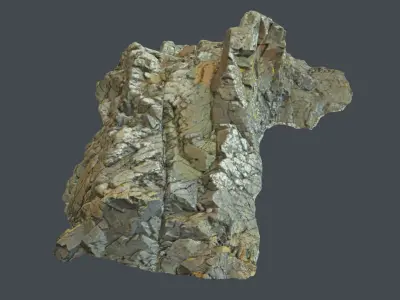 3d scanned rock cliff O 3D model