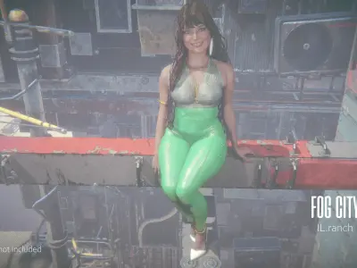 cyberpunk - Fog City HDRP Low-poly 3D model