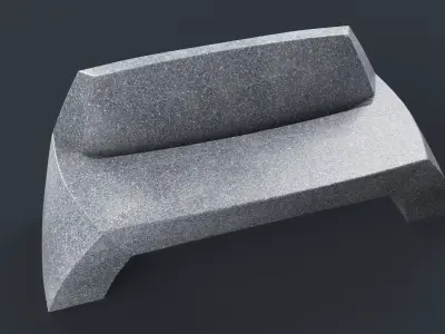 Modern Outdoor Bench 86 PBR Game Ready Low-poly 3D model
