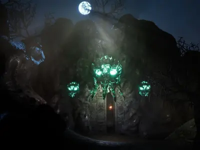 HellCage Environment dungeon  Low-poly 3D model