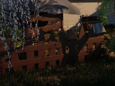 Yard in the village 3D model