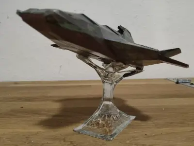 starship with 2 decks interior mechanics 3D print model